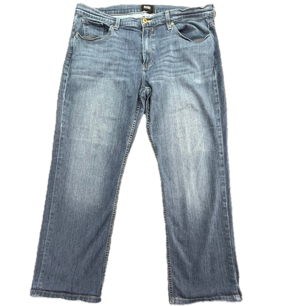 PAIGE Normandie Mens Jeans 38x27.5 Blue‎ Denim Made in USA Bootcut
